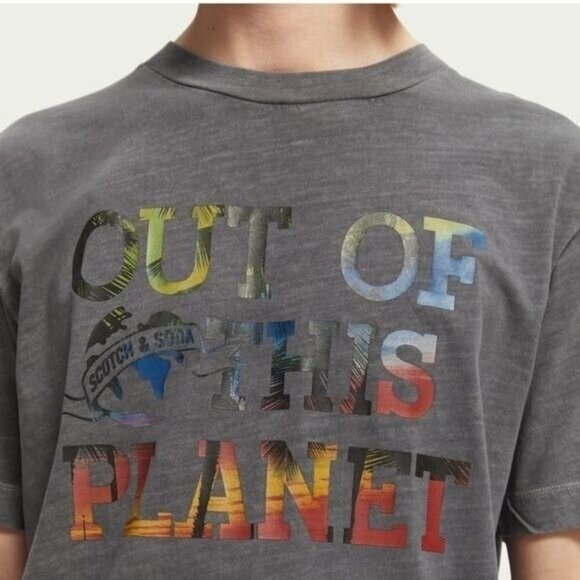 SCOTCH & SODA 100% cotton Graphic Garment-dyed graphic T-shirt Men Sz XL - Picture 5 of 11